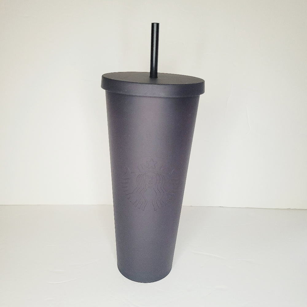 Rare Starbucks Tumbler Matte Plum Halloween Venti 2019 With Straw And Label
